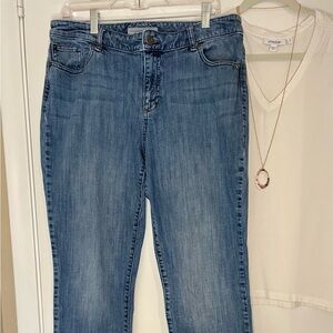 Chico’s Platnium Denim Jeans Women’s Size 2.5 Short Ultimate Fit Slim Leg